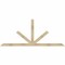 Ekena Millwork Saratoga Rough Sawn Timber Gable Bracket, Douglas Fir, 96"W x 40"H x 2"D x 4"F, 10/12 Pitch GBW096X40X0204SAR00RDF - alternate 1